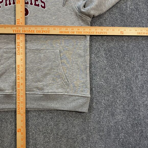 Philadelphia Phillies Retro Arch Logo New Era Hoodie Womens X-Large XL Gray MLB - Picture 11 of 16